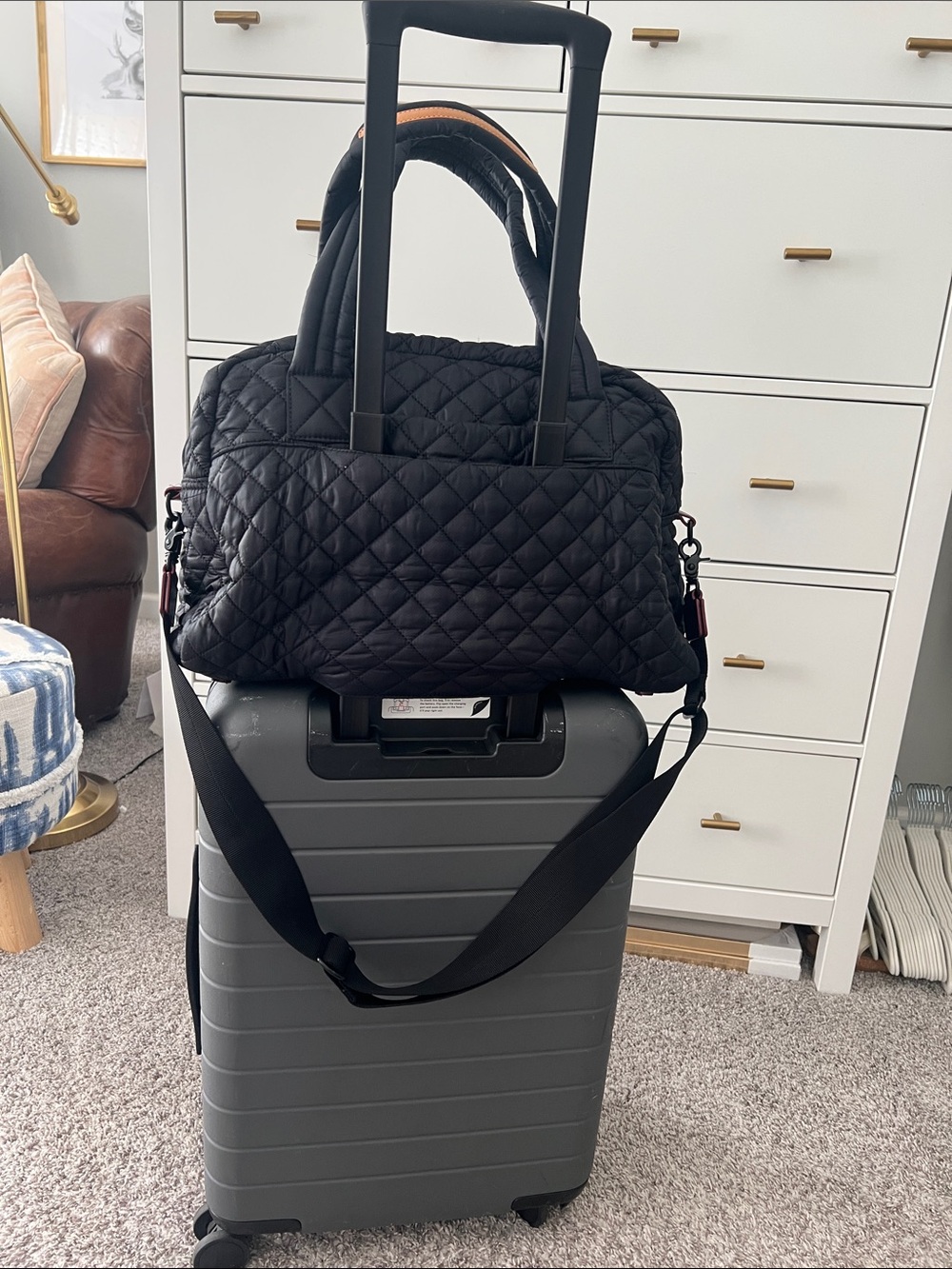 MZ Wallace Black Sutton Crossbody Shoulder Bag w/ luggage sleeve!! - Picture 4 of 9
